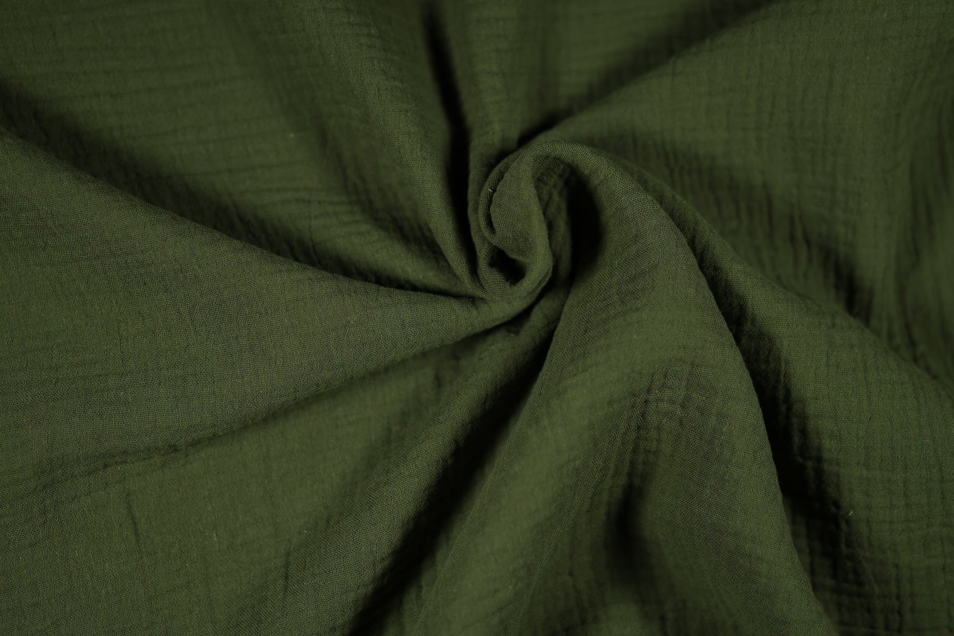 Musselin in Olivgrün Musselin – ideal für Kleidung und Accessoires